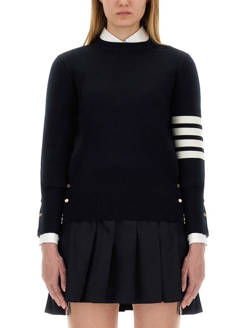 Milano Stitch Merino Wool 4-Bar Pullover