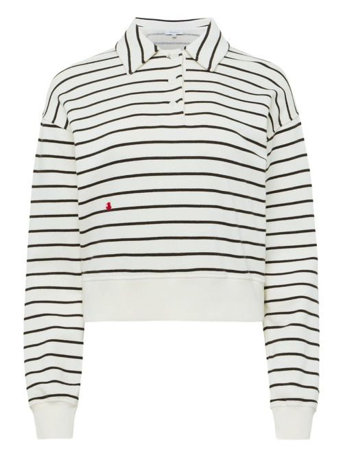 Striped polo shirt - White