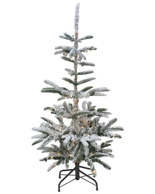 Northlight 4.5 ft Pre-Lit Nordmann Fir Artificial Flocked Christmas Tree - Warm Clear LED Lights