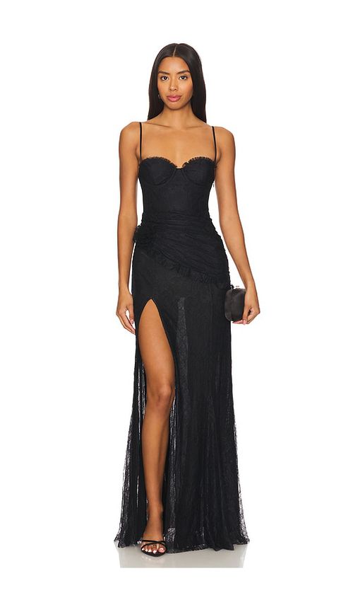 MAJORELLE Salma Gown in Black. - XL also in XXS, XS, S