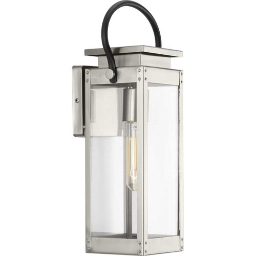 Stainless Steel One Light Wall Lantern from the Union Square Collection