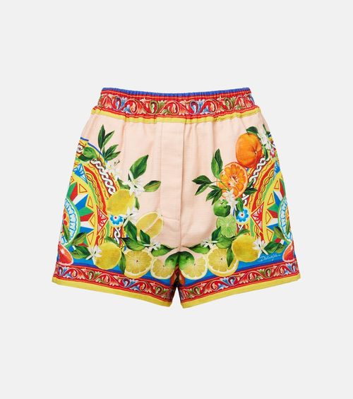 Printed cotton shorts