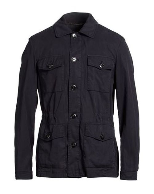 Man Jacket Navy Size 38 Lyocell, Cotton, Elastane