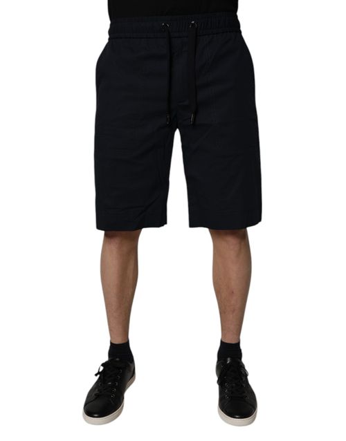 Cotton Sweatshorts Bermuda Shorts — Black