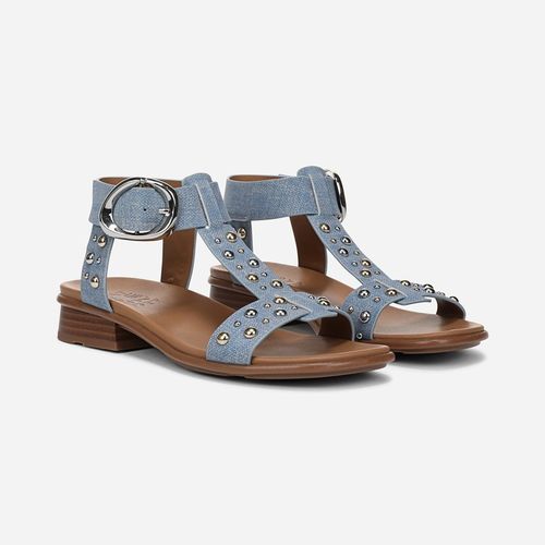Brandy Sandals, Denim Blue Studded Nubuck