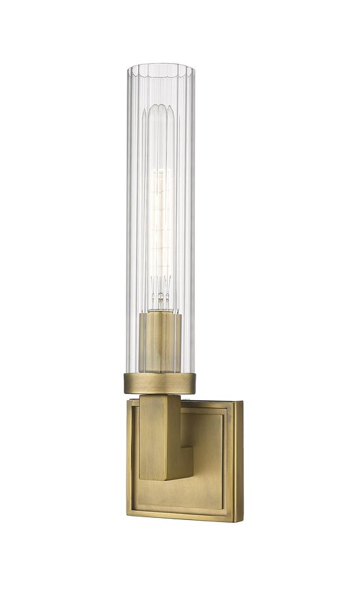 Beau 1-Light Wall Sconce In Rubbed Bra