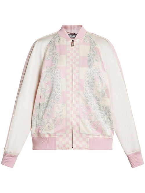 Barocco-print bomber jacket - Pink