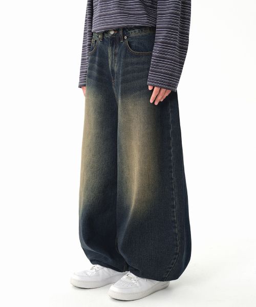 Big Brush Large Balloon Denim Pants