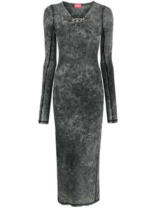 D-Critic logo-plaque maxi dress - Grey