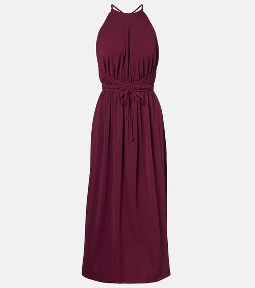Ines halterneck jersey midi dress
