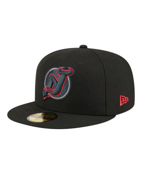 Men's Black New Jersey Devils Color Pop 59FIFTY Fitted Hat - Black