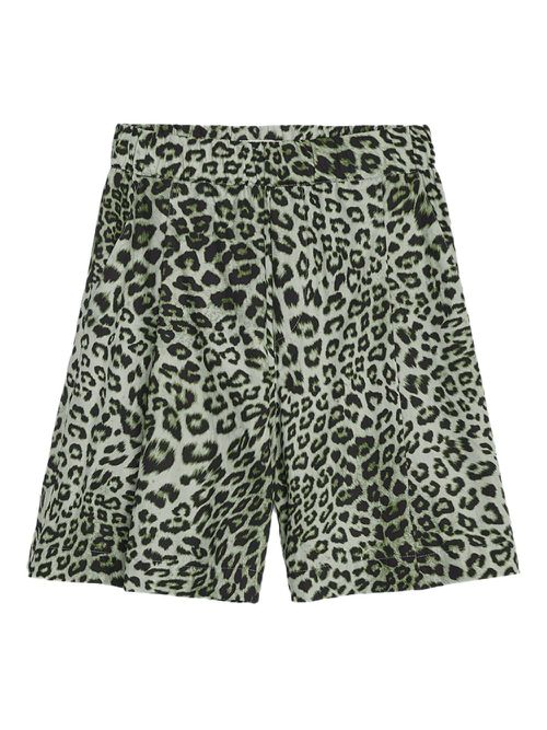 Leopard-print shorts - Green