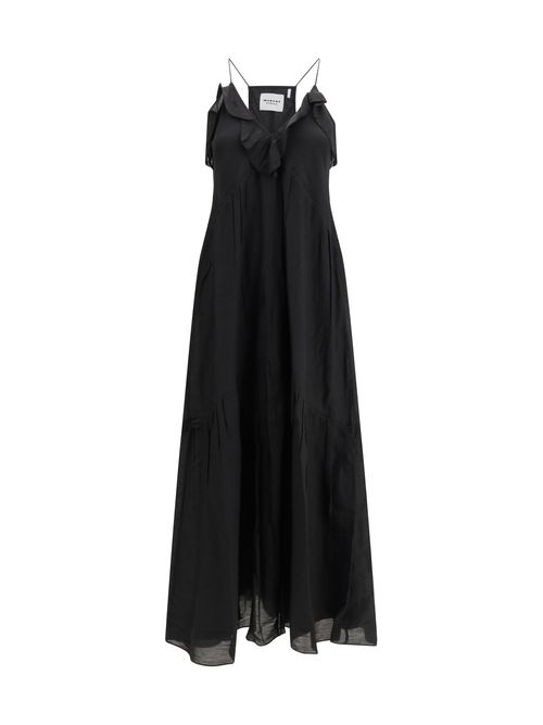 Strappy Voile Dress — Black