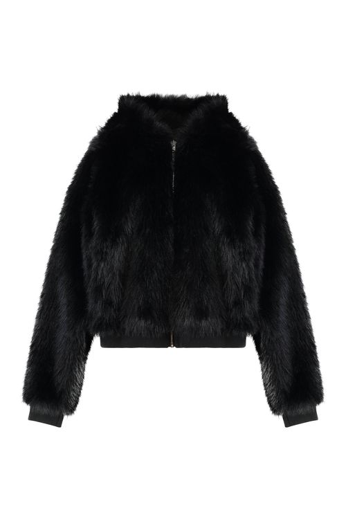 Vegan Fur Hooded Jacket