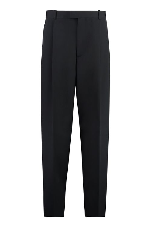Wool Tailored Trousers — Black