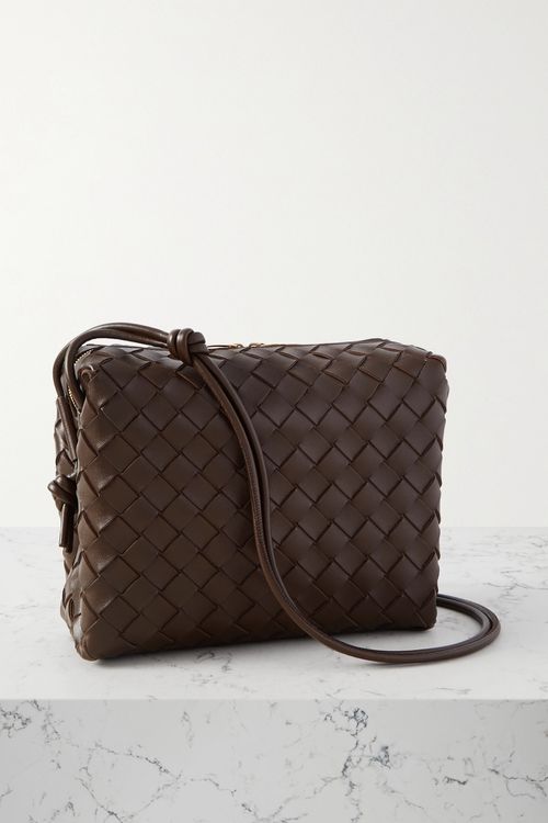 Loop Small Intrecciato Leather Shoulder Bag - Brown