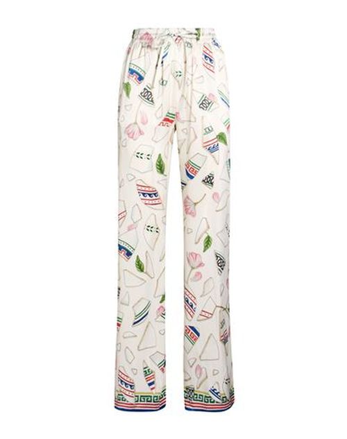 Woman Pants White Size S Silk