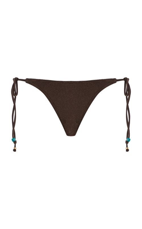 Beaded Tie-Side Vista Bikini Bottoms - Moda Operandi