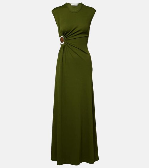 Mineral Stone embellished jersey maxi dress