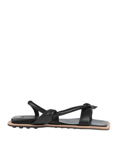 Woman Sandals Black Size 6 Leather
