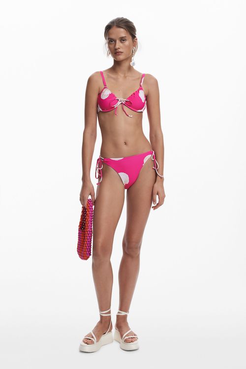 Fuchsia shell bikini top