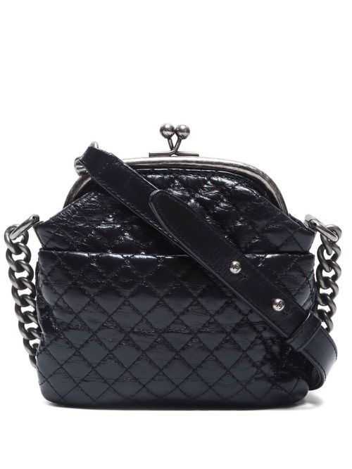 2015-2016 diamond-quilted shoulder bag - Black