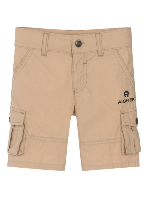 Logo-detail cargo shorts - Neutrals