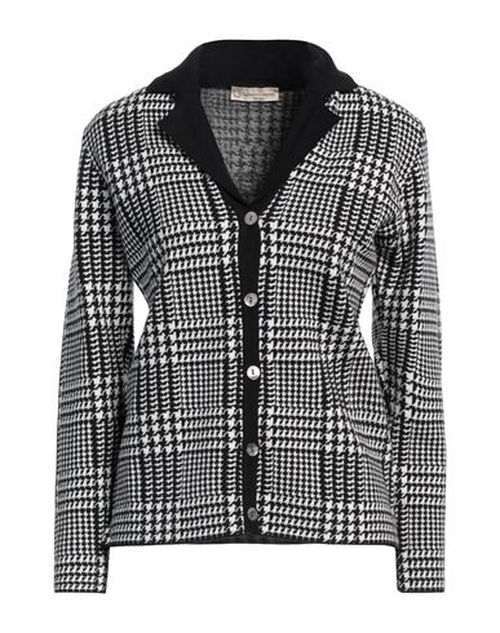 Cashmere Company Woman Cardigan Black Size 12 Wool, Cashmere, Nylon, Elastane