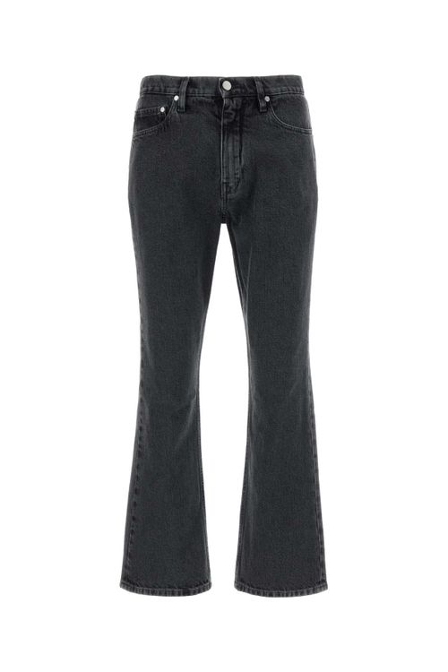 Flared Cotton Jeans — Gray