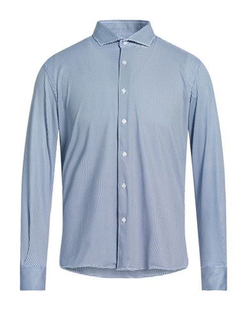 Diciannove_61 Man Shirt Midnight blue Size 15 ½ Polyester, Elastane