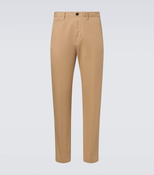 Cotton and linen slim pants