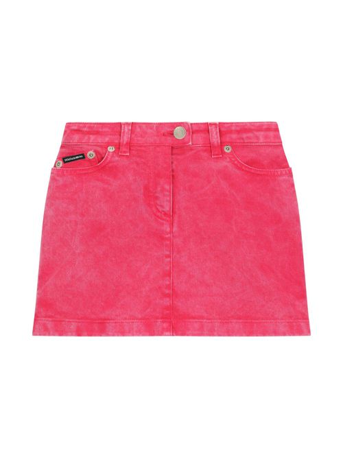 Acid-wash skirt - Pink