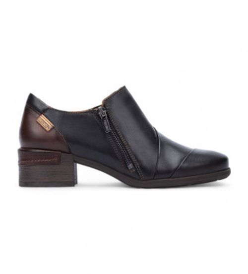 Pikolinos for woman. W6W-5673C1 Leather Shoes Malaga black (36), 3 to 5 cm, Zip, Casual