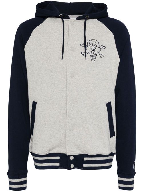 Logo-print cotton jacket - Grey