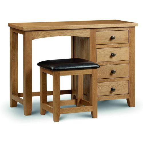 Stylish White Oak Single Pedestal Dressing Table