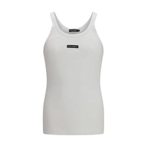 Logo-Embroidered Cotton Tank Top — White