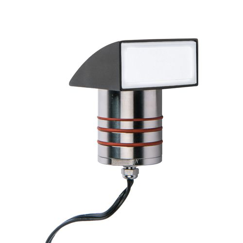 WAC LED 2" 12V Indicator Light with Ground Hood in 3000K Bronzed Stainless Stee
