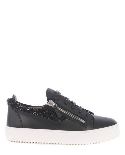 Bead embellishment sneakers - Black