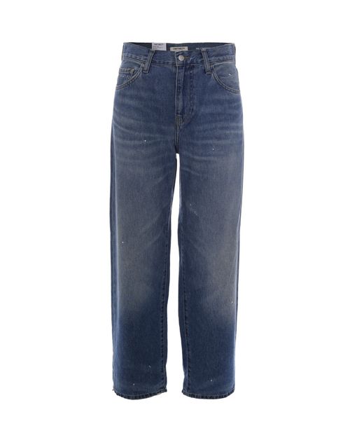 Blue Tapered High Rise Jeans
