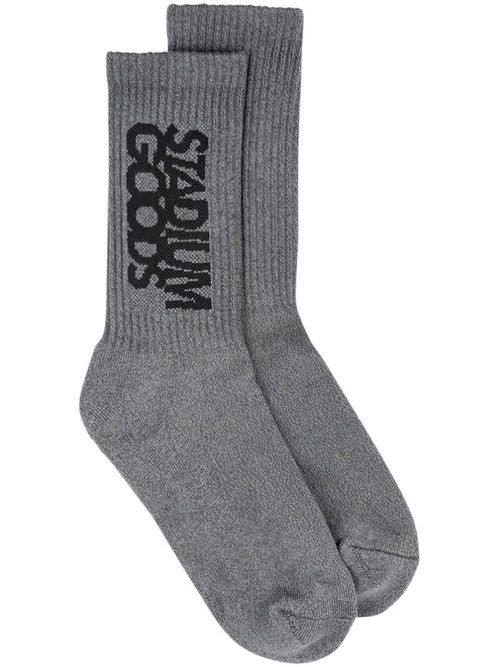 Logo-print ''Charcoal Flannel'' crew socks - Grey