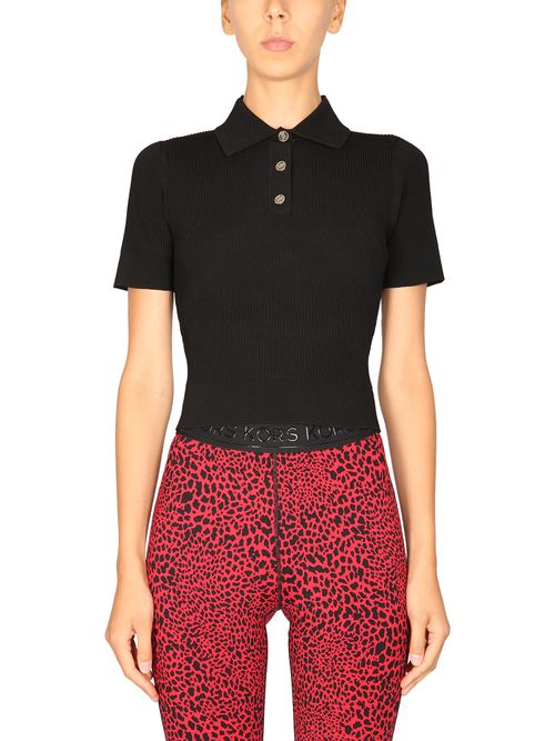 Polo shirt with logo buttons