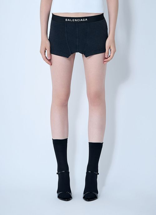Cut-off Brief Mini Skirt