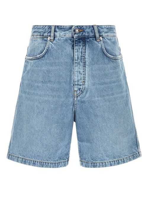 Denim Bermuda Shorts Lightblue Exterior: Cotton - Men