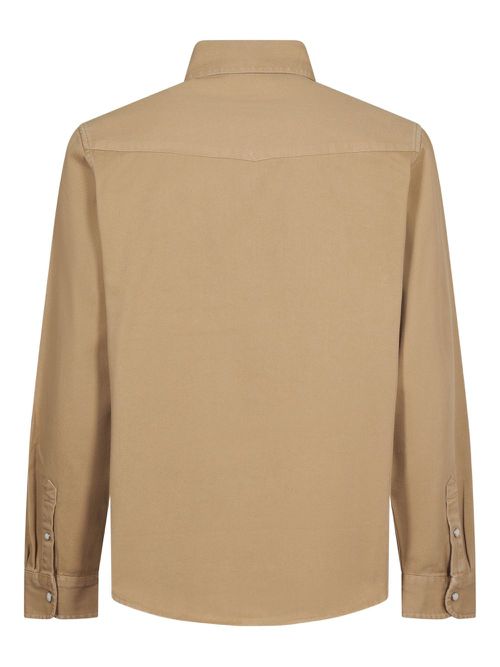 Cotton denim shirt - Brown
