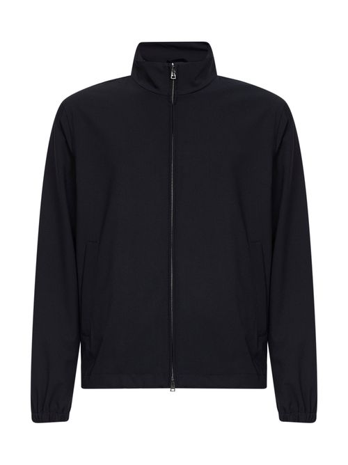 Wool-Blend Bomber Jacket — Navy