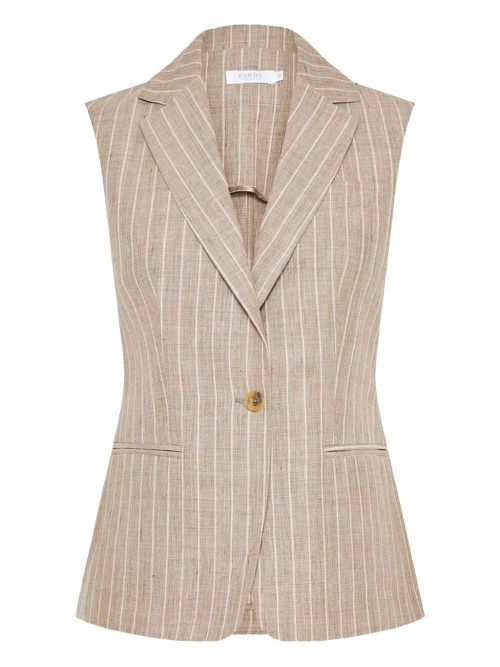 Striped waistcoat - White