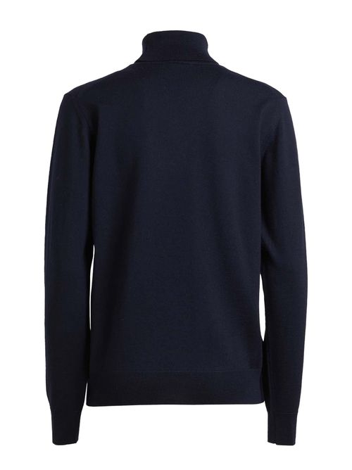 Wool Turtleneck Sweater — Navy
