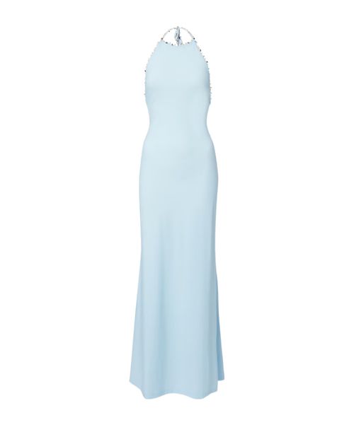 Embellished halterneck maxi dress