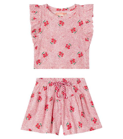 Fábula Jardinzinho cotton top and shorts set
