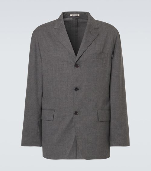 Cashmere poplin blazer